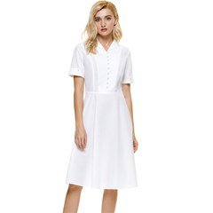 Button Top Knee Length Dress