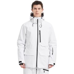 Men s Multi Pockets Zip Ski and Snowboard Waterproof Breathable Jacket