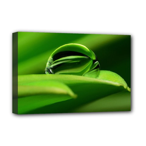 Waterdrop Deluxe Canvas 18  X 12  (framed) by Siebenhuehner