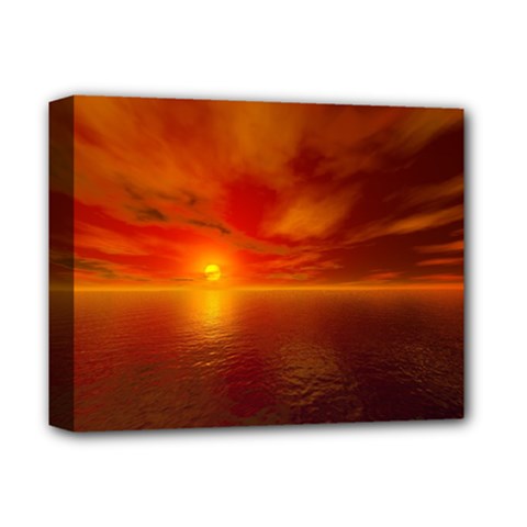 Sunset Deluxe Canvas 14  X 11  (framed) by Siebenhuehner