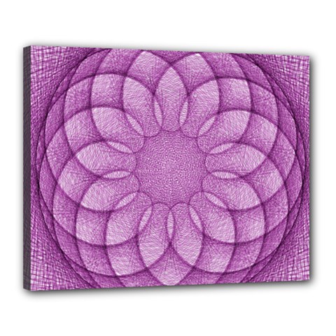 Spirograph Canvas 20  X 16  (framed) by Siebenhuehner