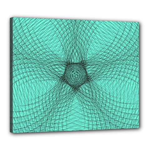 Spirograph Canvas 24  X 20  (framed) by Siebenhuehner