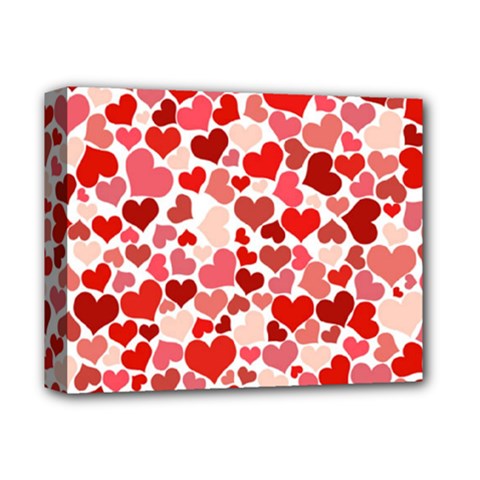  Pretty Hearts  Deluxe Canvas 14  X 11  (framed) by Colorfulart23