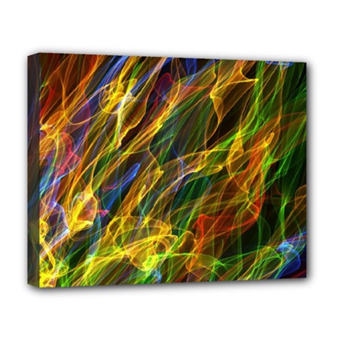 Colourful Flames  Deluxe Canvas 20  X 16  (framed) by Colorfulart23