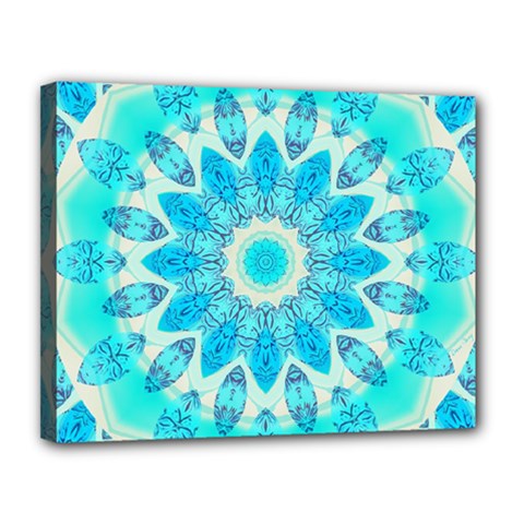 Blue Ice Goddess, Abstract Crystals Of Love Canvas 14  X 11  (framed) by DianeClancy