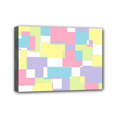 Mod Pastel Geometric Mini Canvas 7  X 5  (framed) by StuffOrSomething