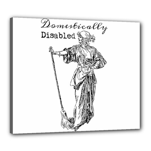 Domestically Disabled Canvas 24  X 20  (framed) by StuffOrSomething