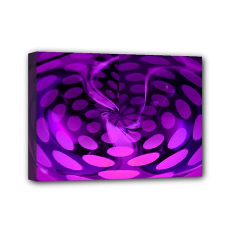 Abstract In Purple Mini Canvas 7  X 5  (framed) by FunWithFibro