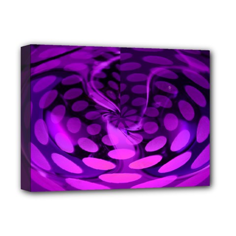 Abstract In Purple Deluxe Canvas 16  X 12  (framed)  by FunWithFibro