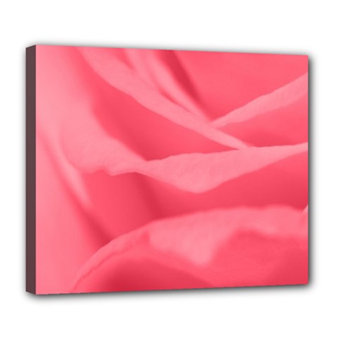 Pink Silk Effect  Deluxe Canvas 24  X 20  (framed) by Colorfulart23