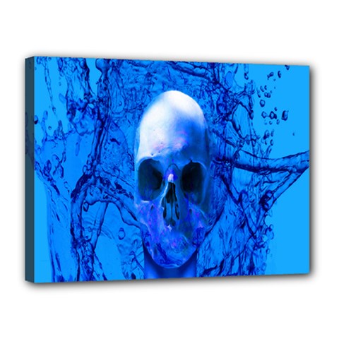 Alien Blue Canvas 16  X 12  (framed) by icarusismartdesigns