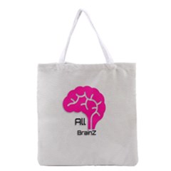 All Brains Leather  All Over Print Grocery Tote Bag by OCDesignss