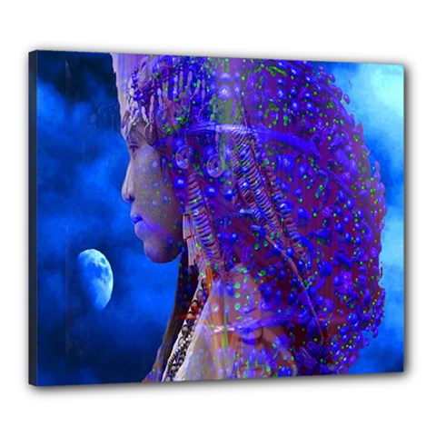 Moon Shadow Canvas 24  X 20  (framed) by icarusismartdesigns