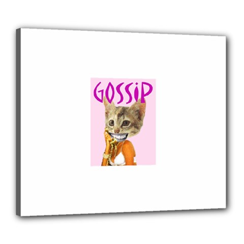 Gossip Canvas 24  X 20  (framed) by AnimalsLol