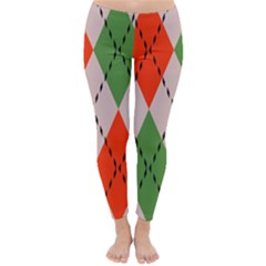 Argyle Pattern Abstract Design Winter Leggings  by LalyLauraFLM