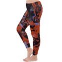 Orange blue black texture Winter Leggings View2