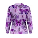 Purple Awareness Butterflies Women s Sweatshirt View2