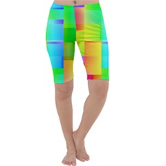 Colorful Gradient Shapes Cropped Leggings by LalyLauraFLM