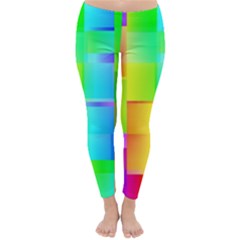 Colorful Gradient Shapes Winter Leggings by LalyLauraFLM