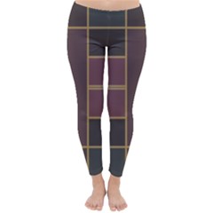 Vertical And Horizontal Rectangles Winter Leggings by LalyLauraFLM