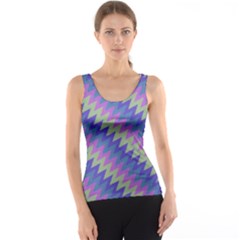 Diagonal Chevron Pattern Tank Top by LalyLauraFLM