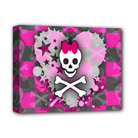 Princess Skull Heart Deluxe Canvas 14  X 11  (framed) by ArtistRoseanneJones