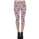 Pink flowers pattern Capri Leggings View1