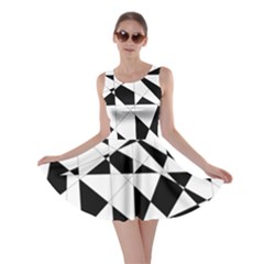 Shattered Life In Black & White Skater Dress by StuffOrSomething