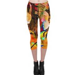 Robot Connection Capri Leggings  by icarusismartdesigns