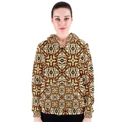 Faux Animal Print Pattern Women s Zipper Hoodies by GardenOfOphir