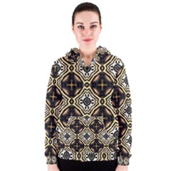 Faux Animal Print Pattern Women s Zipper Hoodies by GardenOfOphir