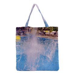 Splash 3 Grocery Tote Bags by icarusismartdesigns