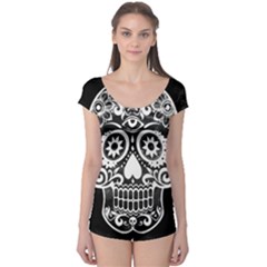 Skull Short Sleeve Leotard by ImpressiveMoments