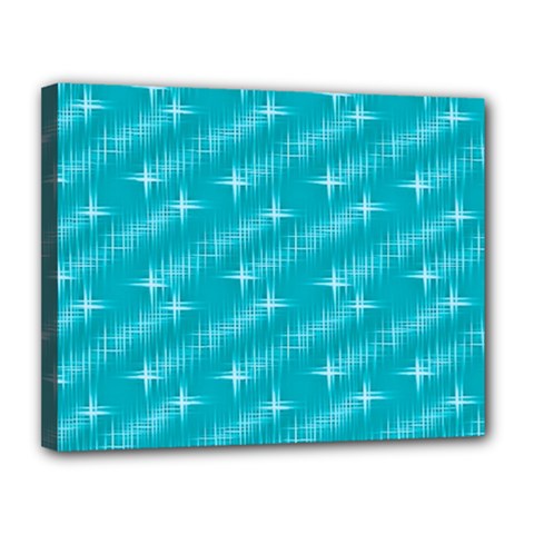 Many Stars,aqua Canvas 14  X 11  by ImpressiveMoments