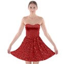 Sparkling Glitter Red Strapless Bra Top Dress View1