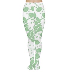 Floral Wallpaper Green Women s Tights by ImpressiveMoments