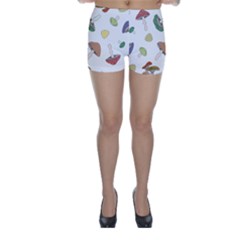 Mushrooms Pattern 02 Skinny Shorts by Famous