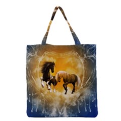 Wonderful Horses Grocery Tote Bags by FantasyWorld7