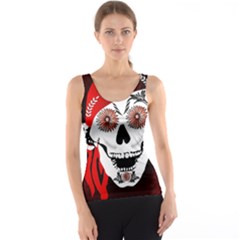 Funny Happy Skull Tank Tops by FantasyWorld7