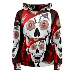 Funny Happy Skull Women s Pullover Hoodies by FantasyWorld7