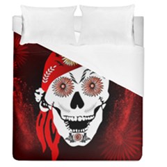 Funny Happy Skull Duvet Cover Single Side (full/queen Size) by FantasyWorld7