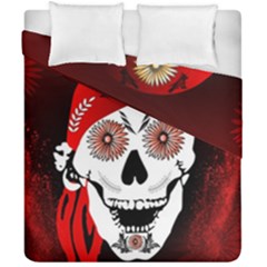 Funny Happy Skull Duvet Cover (double Size) by FantasyWorld7