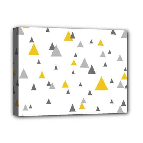 Pastel Random Triangles Modern Pattern Deluxe Canvas 16  X 12   by Dushan