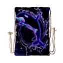 Orca With Glowing Line Jumping Out Of A Circle Mad Of Water Drawstring Bag (Small) View2