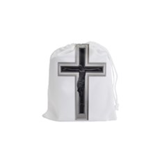 Red Christian Cross Drawstring Pouch (small) by igorsin