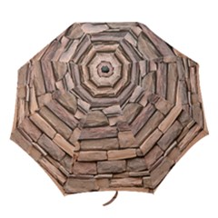 Stone Wall Brown Folding Umbrellas by trendistuff