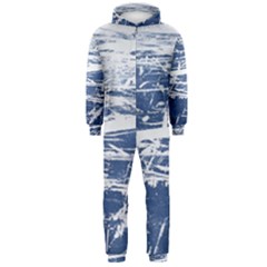 Blue And White Art Hooded Jumpsuit (men)  by trendistuff