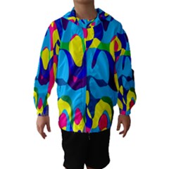 Colorful Chaos Hooded Wind Breaker (kids) by LalyLauraFLM