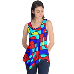 Colorful Bent Shapes Sleeveless Tunic by LalyLauraFLM