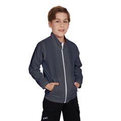 Carbon Fiber Graphite Grey And Black Woven Steel Pattern Wind Breaker (kids) by PaperandFrill